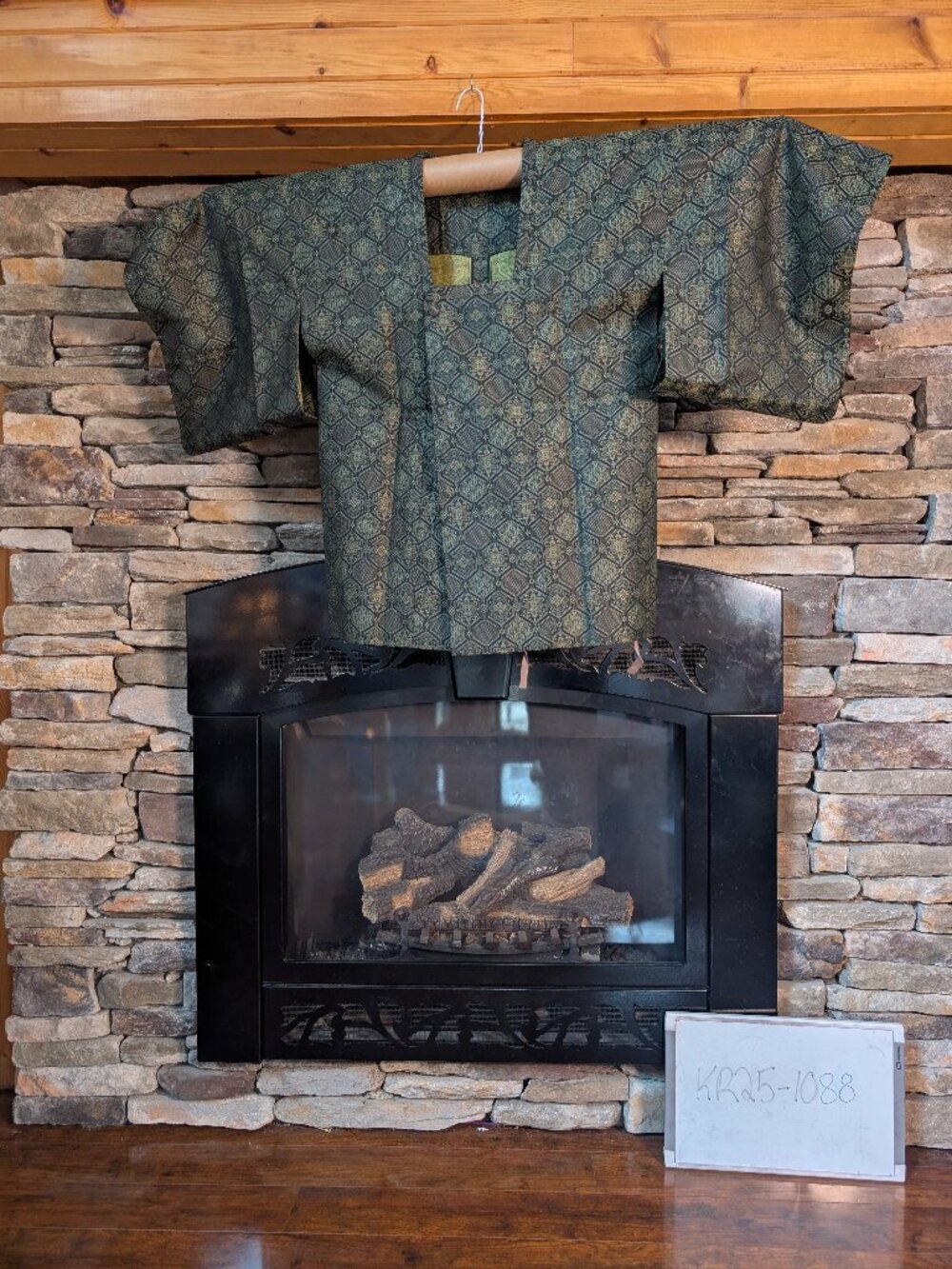 Green jacquard michiyuki - Kimono style Blazer